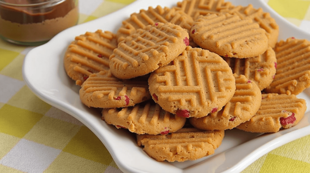 Cheez-It sandwich dipped in melted chocolate using a fork