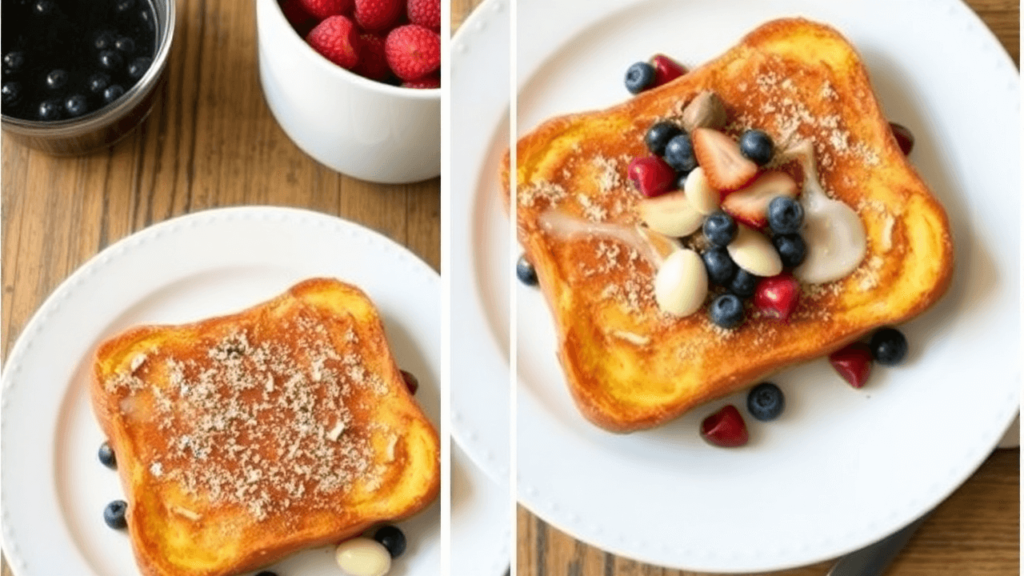 Golden-brown Hawaiian Roll French Toast sizzling on a buttered skillet.