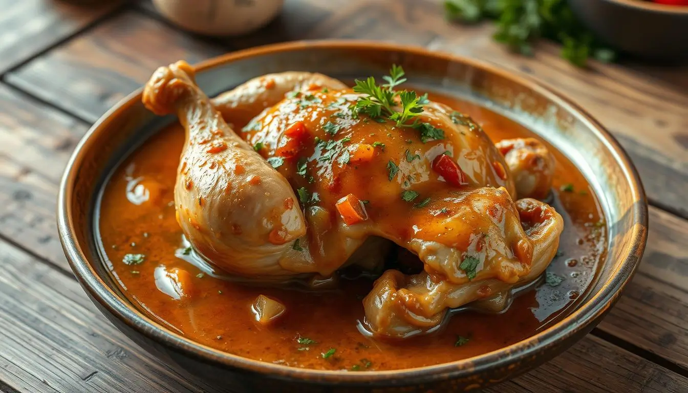 Fresh ingredients for a homemade chicken and gravy recipe