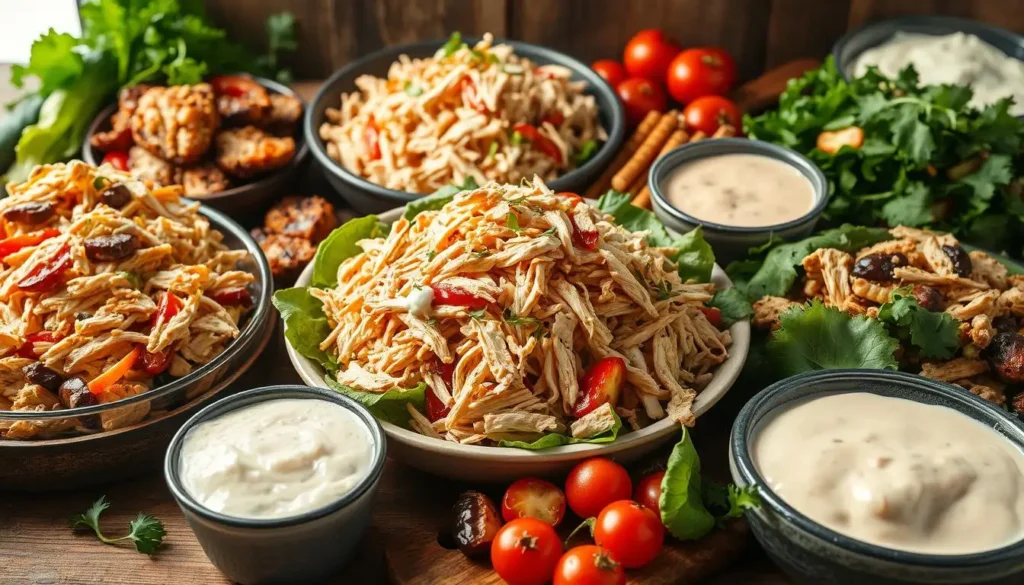Healthy shredded chicken recipes featuring lean protein and fresh vegetables for clean eating.