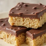 Close-up of homemade Twix bars with layers of buttery shortbread, gooey caramel, and a smooth milk chocolate topping
