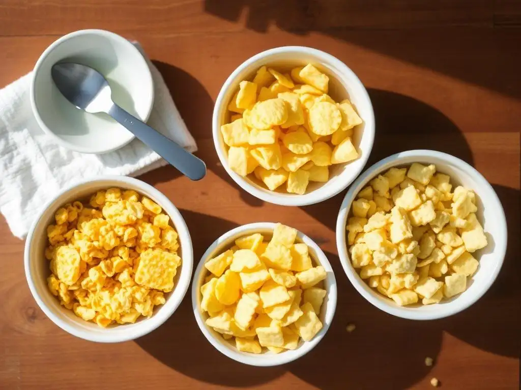 A casserole dish of golden, cheesy funeral potatoes served with parsley garnish and side dishes.