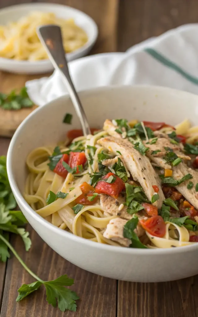 Step-by-step process of making Crock Pot Tuscan Chicken with sun-dried tomatoes, spinach, and creamy coconut milk sauce.